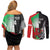New Zealand and Wales Rugby Custom Couples Matching Off Shoulder Short Dress and Long Sleeve Button Shirt Aotearoa All Black Combine Welsh Dragon - Polynesian Pride