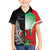 New Zealand and Wales Rugby Custom Family Matching Short Sleeve Bodycon Dress and Hawaiian Shirt Aotearoa All Black Combine Welsh Dragon - Polynesian Pride