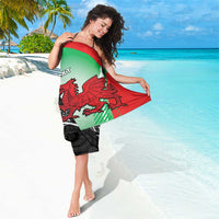 New Zealand and Wales Rugby Custom Sarong Aotearoa All Black Combine Welsh Dragon - Polynesian Pride