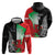 New Zealand and Wales Rugby Custom Zip Hoodie Aotearoa All Black Combine Welsh Dragon - Polynesian Pride