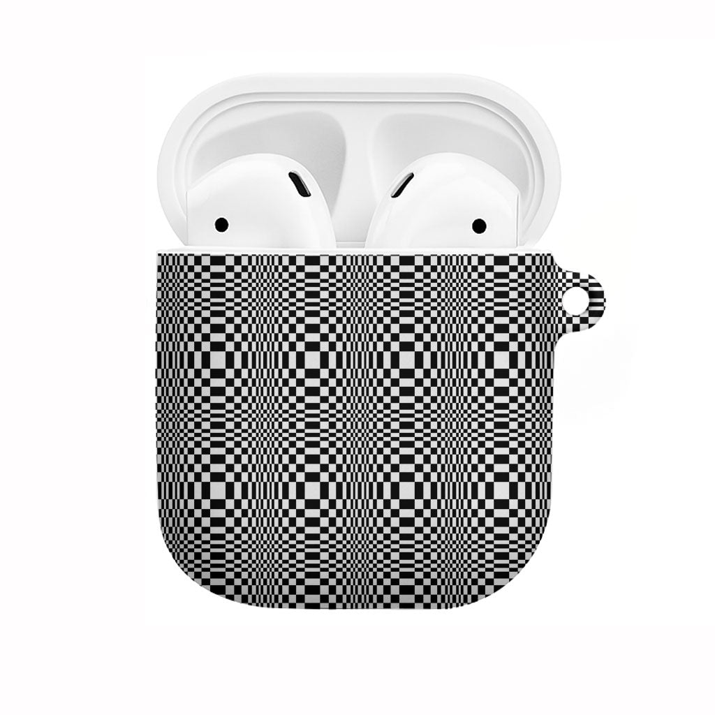Black White Filipino Binakol Motifs AirPods Case Mabuhay Philippines Festival Kusikus Pattern LT14 Black - Polynesian Pride