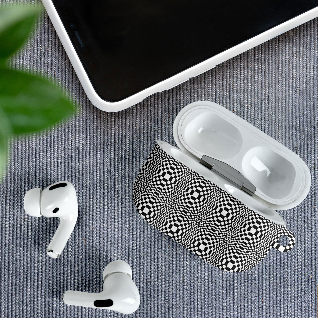 Black White Filipino Binakol Motifs AirPods Case Mabuhay Philippines Festival Kusikus Pattern LT14 - Polynesian Pride