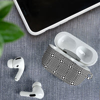 Black White Filipino Binakol Motifs AirPods Case Mabuhay Philippines Festival Kusikus Pattern LT14 - Polynesian Pride