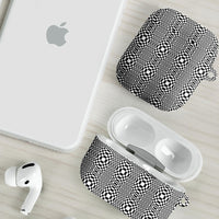 Black White Filipino Binakol Motifs AirPods Case Mabuhay Philippines Festival Kusikus Pattern LT14 - Polynesian Pride