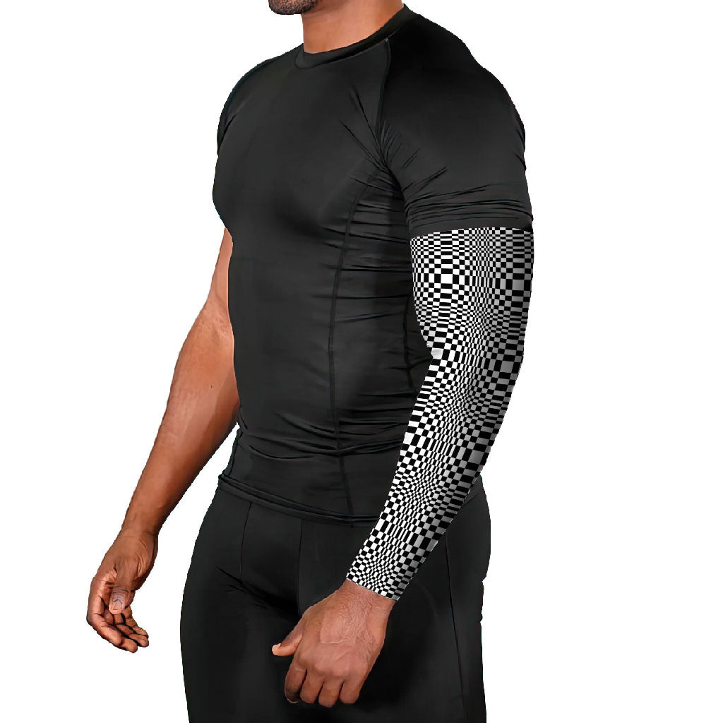 Black White Filipino Binakol Motifs Arm Sleeves Mabuhay Philippines Festival Kusikus Pattern LT14 - Polynesian Pride