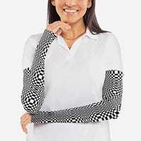 Black White Filipino Binakol Motifs Arm Sleeves Mabuhay Philippines Festival Kusikus Pattern LT14 - Polynesian Pride