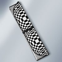 Black White Filipino Binakol Motifs Auto Sun Shade Mabuhay Philippines Festival Kusikus Pattern LT14 - Polynesian Pride