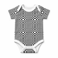 Black White Filipino Binakol Motifs Baby Onesie Mabuhay Philippines Festival Kusikus Pattern