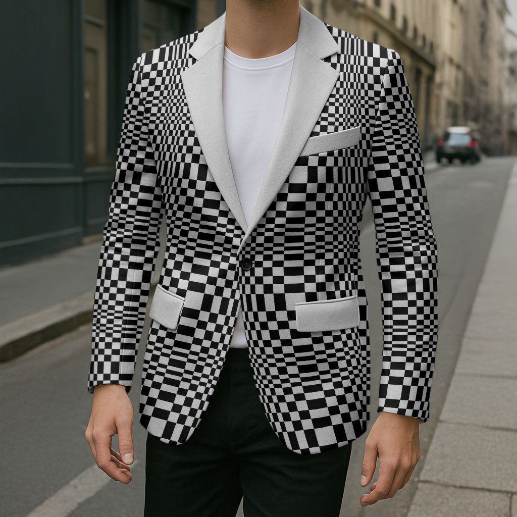 Black White Filipino Binakol Motifs Blazer Mabuhay Philippines Festival Kusikus Pattern LT14 - Polynesian Pride