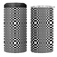 Black White Filipino Binakol Motifs 4 in 1 Can Cooler Tumbler Mabuhay Philippines Festival Kusikus Pattern LT14 One Size: 16 oz Black - Polynesian Pride