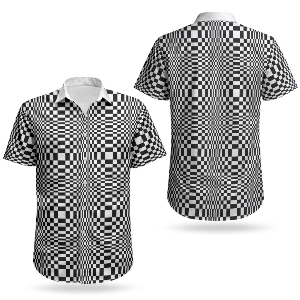 Black White Filipino Binakol Motifs Couples Matching Mermaid Dress and Hawaiian Shirt Mabuhay Philippines Festival Kusikus Pattern LT14 - Polynesian Pride