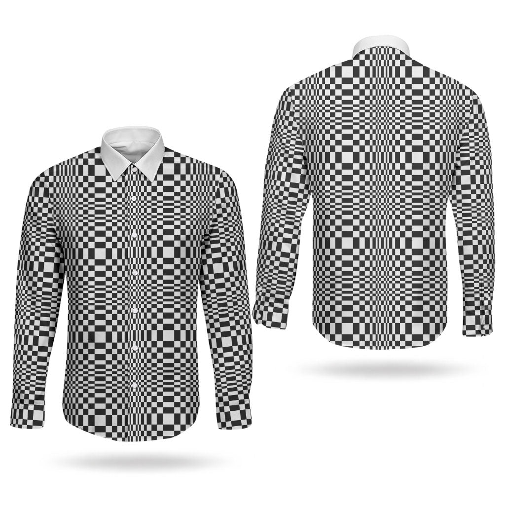 Black White Filipino Binakol Motifs Couples Matching Off Shoulder Maxi Dress and Long Sleeve Button Shirt Mabuhay Philippines Festival Kusikus Pattern LT14 - Polynesian Pride
