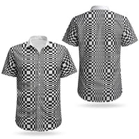 Black White Filipino Binakol Motifs Couples Matching Off The Shoulder Long Sleeve Dress and Hawaiian Shirt Mabuhay Philippines Festival Kusikus Pattern LT14 - Polynesian Pride