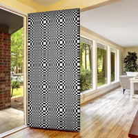 Black White Filipino Binakol Motifs Door Cover Mabuhay Philippines Festival Kusikus Pattern LT14 - Polynesian Pride