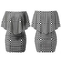 Black White Filipino Binakol Motifs Family Matching Off Shoulder Short Dress and Hawaiian Shirt Mabuhay Philippines Festival Kusikus Pattern LT14 Mom's Dress Black - Polynesian Pride