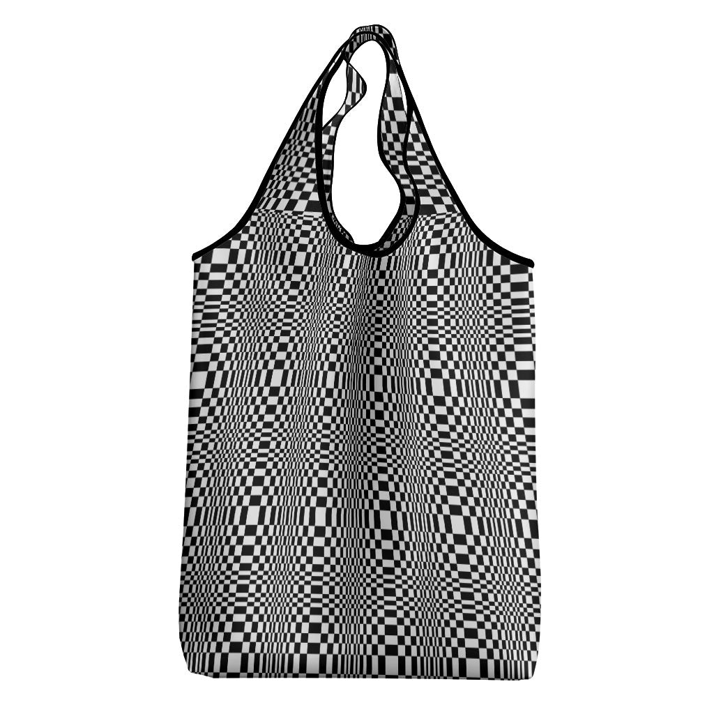 Black White Filipino Binakol Motifs Grocery Bag Mabuhay Philippines Festival Kusikus Pattern LT14 - Polynesian Pride