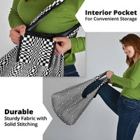 Black White Filipino Binakol Motifs Grocery Bag Mabuhay Philippines Festival Kusikus Pattern LT14 - Polynesian Pride