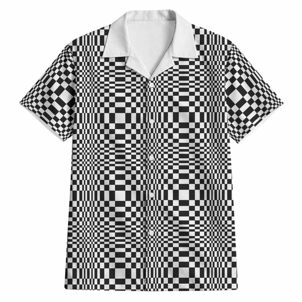 Black White Filipino Binakol Motifs Hawaiian Shirt Mabuhay Philippines Festival Kusikus Pattern LT14 Black - Polynesian Pride