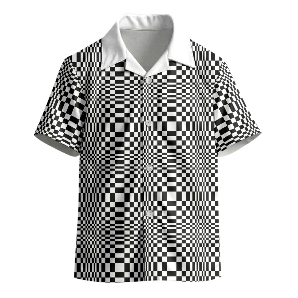 Black White Filipino Binakol Motifs Kid Hawaiian Shirt Mabuhay Philippines Festival Kusikus Pattern LT14 - Polynesian Pride