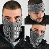 Black White Filipino Binakol Motifs Neck Gaiter Mabuhay Philippines Festival Kusikus Pattern LT14 - Polynesian Pride