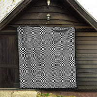 Black White Filipino Binakol Motifs Quilt Mabuhay Philippines Festival Kusikus Pattern LT14 - Polynesian Pride