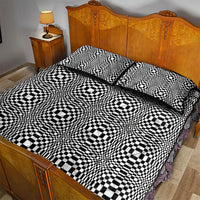 Black White Filipino Binakol Motifs Quilt Bed Set Mabuhay Philippines Festival Kusikus Pattern LT14 - Polynesian Pride
