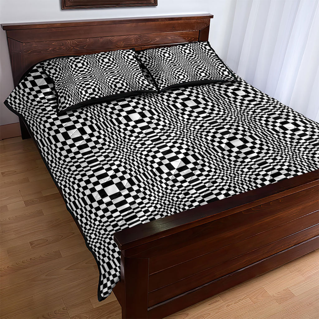 Black White Filipino Binakol Motifs Quilt Bed Set Mabuhay Philippines Festival Kusikus Pattern LT14 - Polynesian Pride