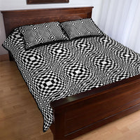 Black White Filipino Binakol Motifs Quilt Bed Set Mabuhay Philippines Festival Kusikus Pattern LT14 - Polynesian Pride