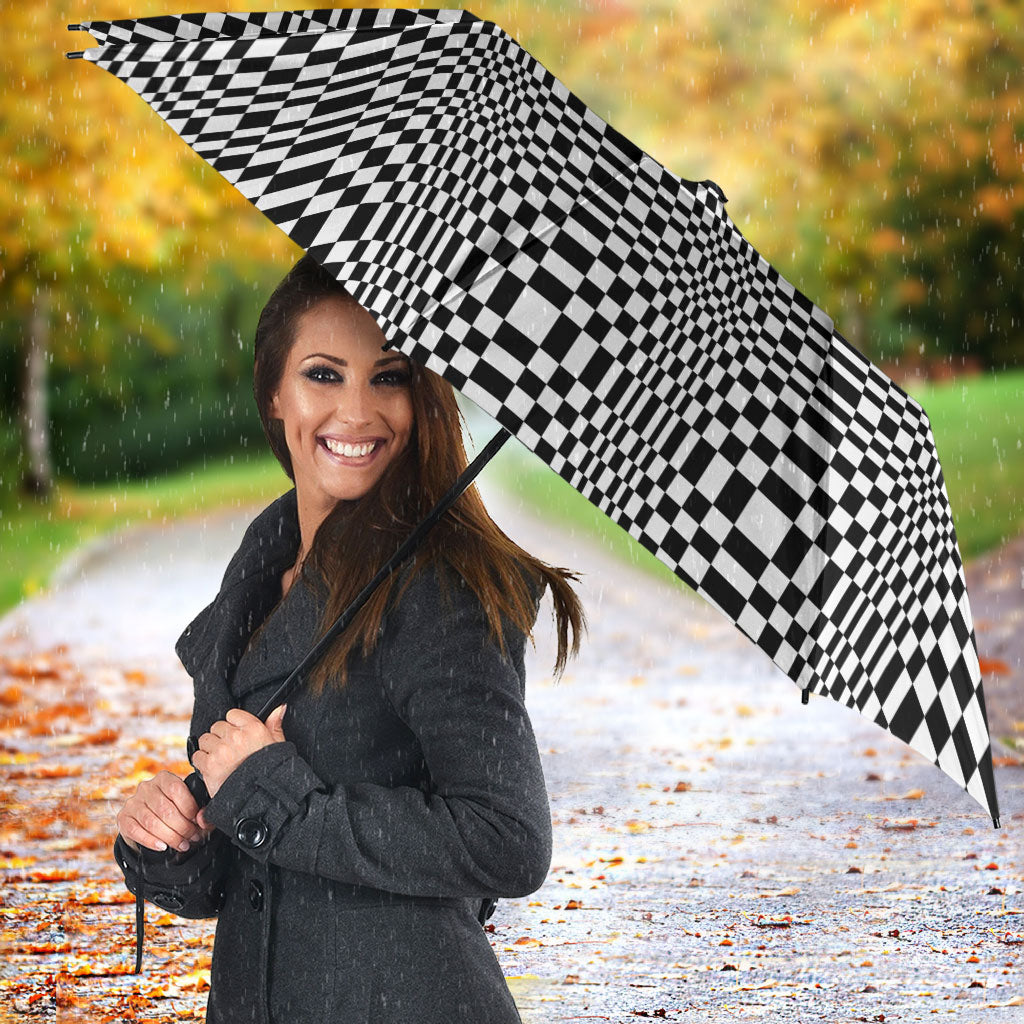 Black White Filipino Binakol Motifs Umbrella Mabuhay Philippines Festival Kusikus Pattern LT14 - Polynesian Pride
