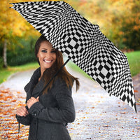 Black White Filipino Binakol Motifs Umbrella Mabuhay Philippines Festival Kusikus Pattern LT14 - Polynesian Pride