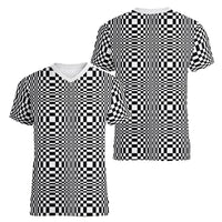 Black White Filipino Binakol Motifs Women V-Neck T-Shirt Mabuhay Philippines Festival Kusikus Pattern LT14 - Polynesian Pride