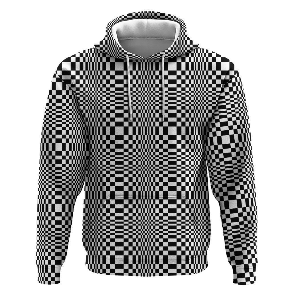 Black White Filipino Binakol Motifs Zip Hoodie Mabuhay Philippines Festival Kusikus Pattern LT14 Pullover Hoodie Black - Polynesian Pride