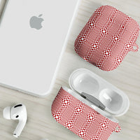 Red White Filipino Binakol Motifs AirPods Case Mabuhay Philippines Festival Kusikus Pattern LT14 - Polynesian Pride