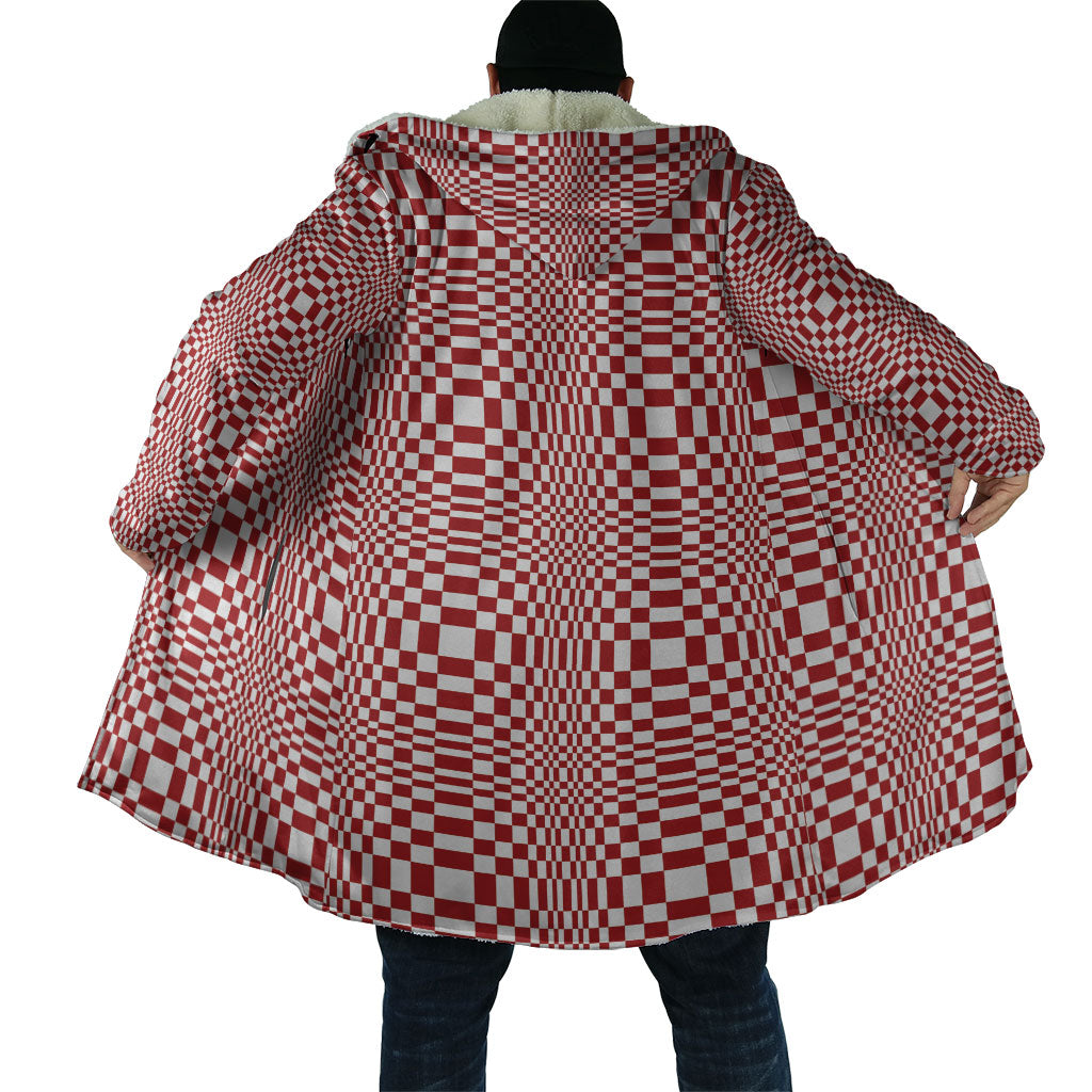 Red White Filipino Binakol Motifs Cloak Mabuhay Philippines Festival Kusikus Pattern LT14 - Polynesian Pride