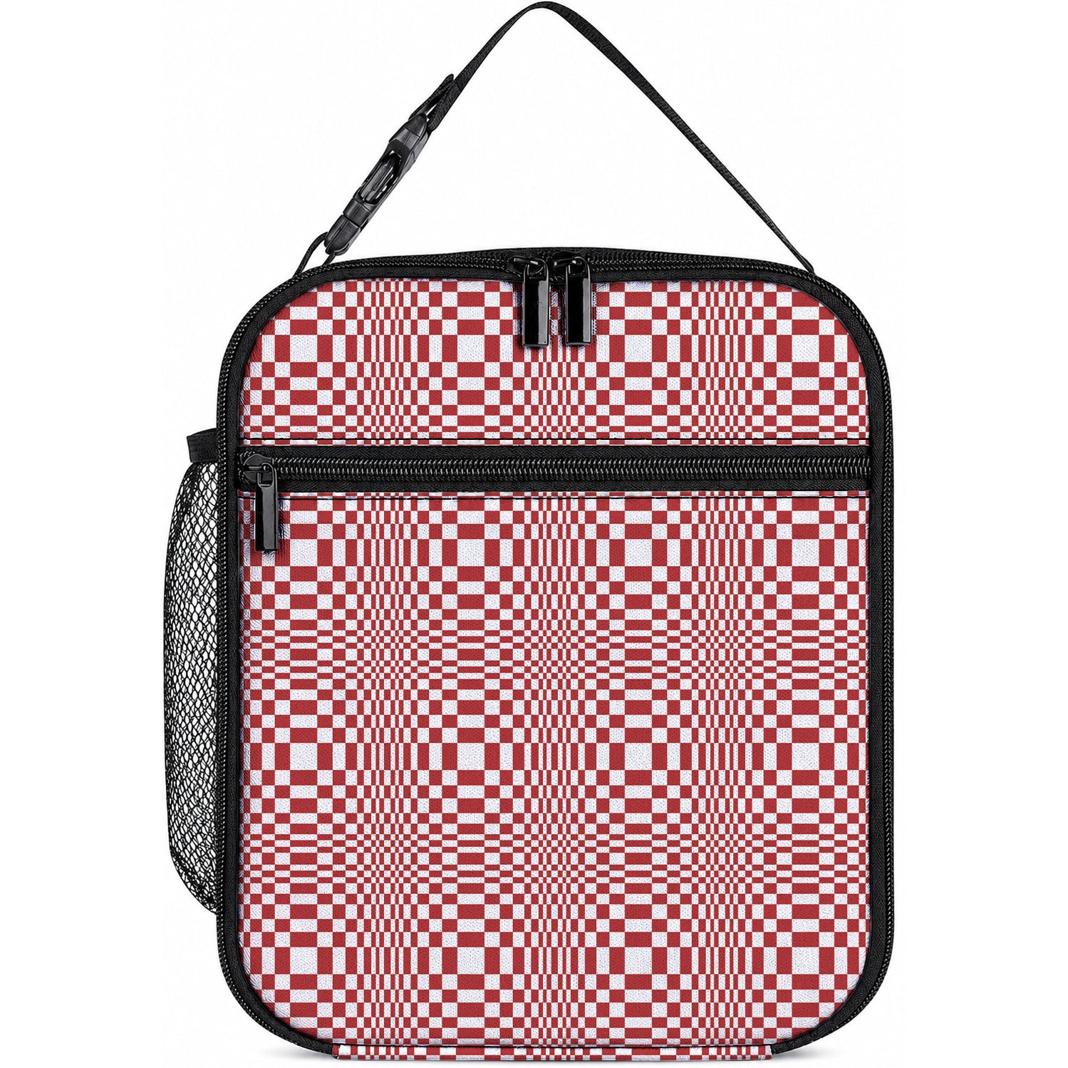 Red White Filipino Binakol Motifs Lunch Bag Mabuhay Philippines Festival Kusikus Pattern