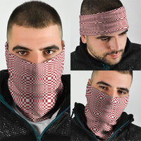 Red White Filipino Binakol Motifs Neck Gaiter Mabuhay Philippines Festival Kusikus Pattern LT14 - Polynesian Pride