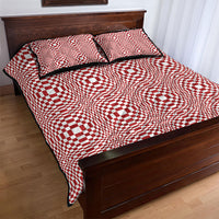 Red White Filipino Binakol Motifs Quilt Bed Set Mabuhay Philippines Festival Kusikus Pattern LT14 - Polynesian Pride