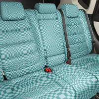Cyan Filipino Binakol Motifs Back Car Seat Cover Mabuhay Philippines Festival Kusikus Pattern LT14 - Polynesian Pride