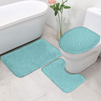 Cyan Filipino Binakol Motifs Bathroom Set Mabuhay Philippines Festival Kusikus Pattern LT14 - Polynesian Pride
