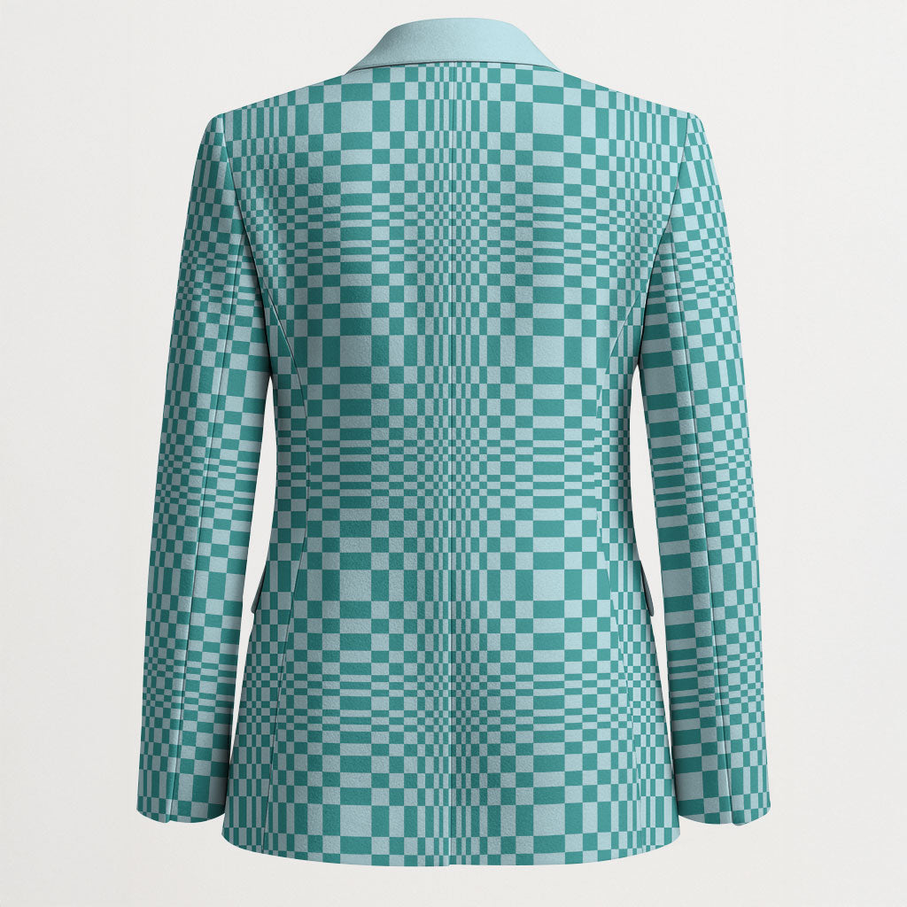 Cyan Filipino Binakol Motifs Blazer Mabuhay Philippines Festival Kusikus Pattern LT14 - Polynesian Pride