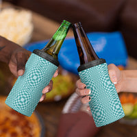 Cyan Filipino Binakol Motifs 4 in 1 Can Cooler Tumbler Mabuhay Philippines Festival Kusikus Pattern LT14 - Polynesian Pride