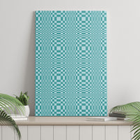 Cyan Filipino Binakol Motifs Canvas Wall Art Mabuhay Philippines Festival Kusikus Pattern LT14 - Polynesian Pride