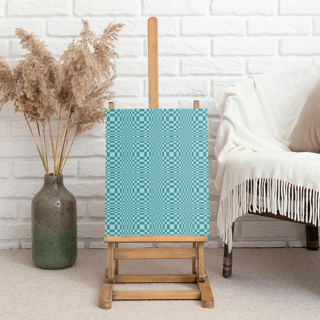 Cyan Filipino Binakol Motifs Canvas Wall Art Mabuhay Philippines Festival Kusikus Pattern LT14 - Polynesian Pride