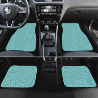 Cyan Filipino Binakol Motifs Car Mats Mabuhay Philippines Festival Kusikus Pattern LT14 Set 4pcs Cyan - Polynesian Pride