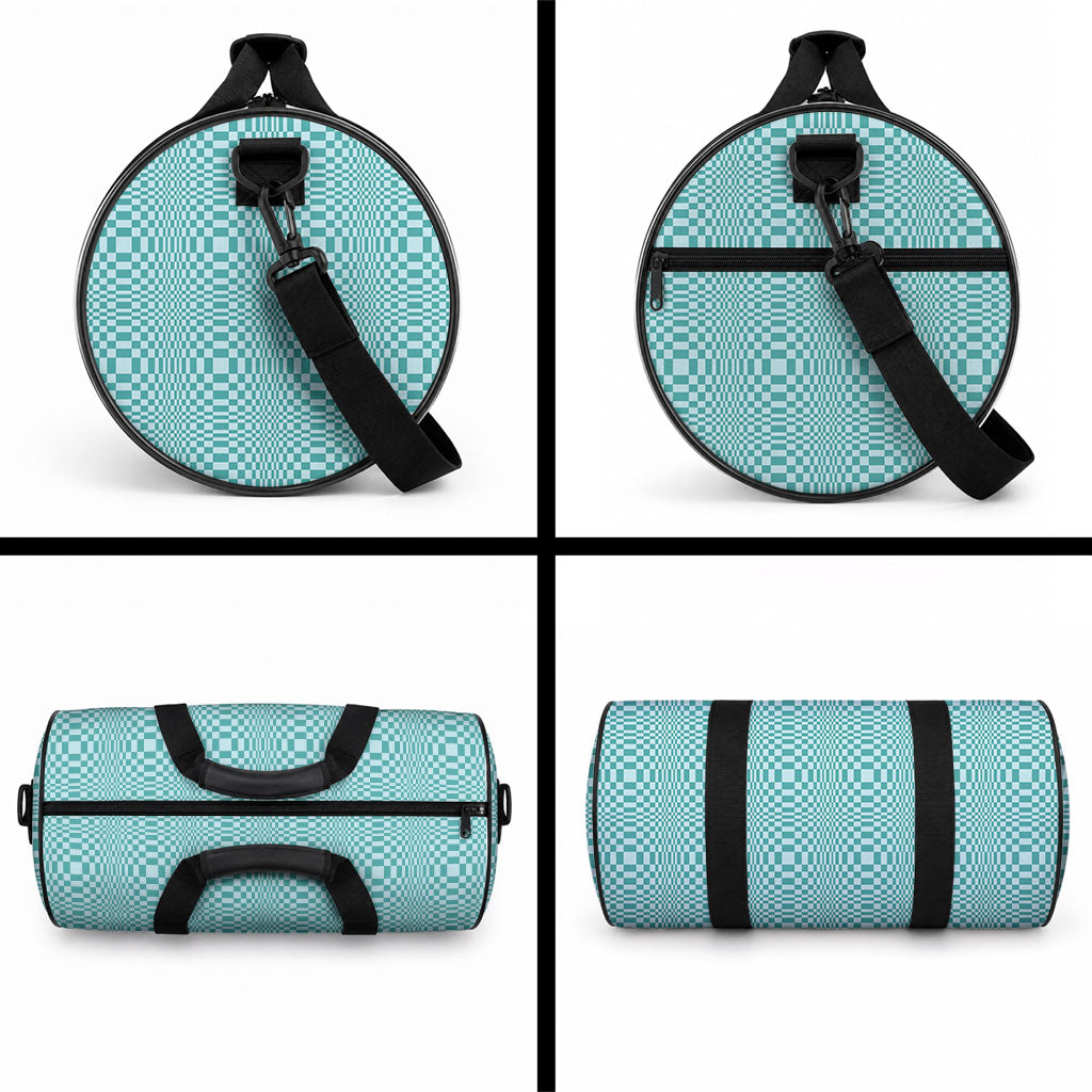 Cyan Filipino Binakol Motifs Duffle Bag Mabuhay Philippines Festival Kusikus Pattern
