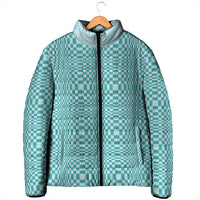 Cyan Filipino Binakol Motifs Padded Jacket Mabuhay Philippines Festival Kusikus Pattern LT14 - Polynesian Pride