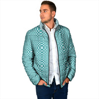 Cyan Filipino Binakol Motifs Padded Jacket Mabuhay Philippines Festival Kusikus Pattern LT14 - Polynesian Pride