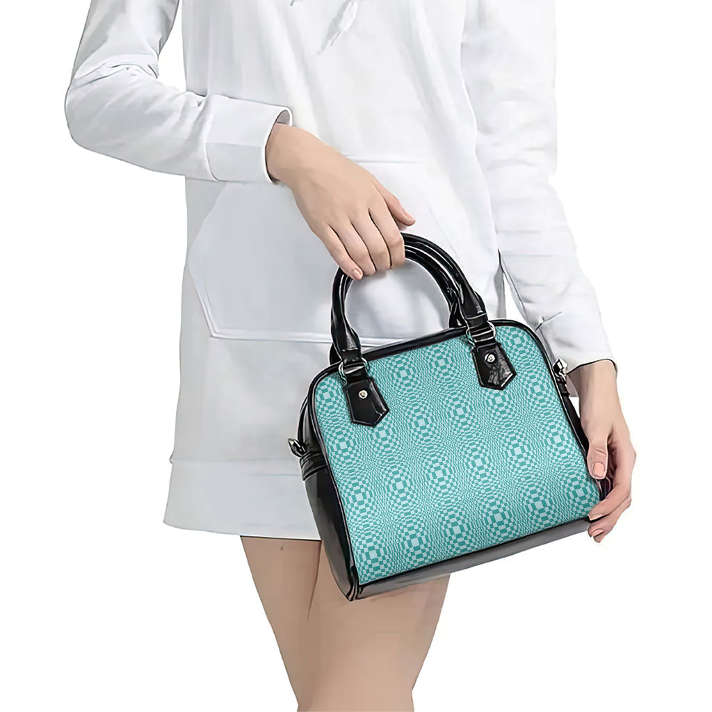 Cyan Filipino Binakol Motifs Shoulder Handbag Mabuhay Philippines Festival Kusikus Pattern LT14 - Polynesian Pride