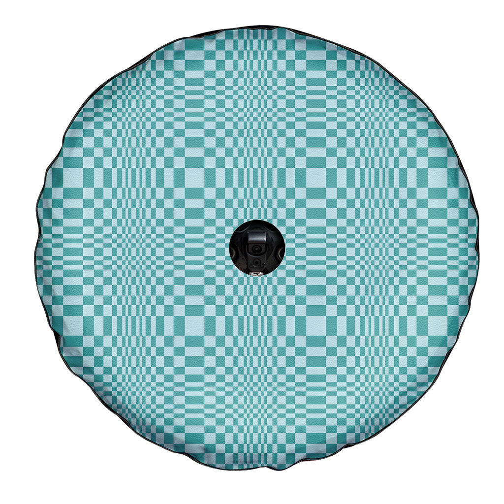 Cyan Filipino Binakol Motifs Spare Tire Cover Mabuhay Philippines Festival Kusikus Pattern LT14 - Polynesian Pride