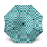 Cyan Filipino Binakol Motifs Umbrella Mabuhay Philippines Festival Kusikus Pattern LT14 One Size Folded 11.42 inch Opened Diameter 37.4 inch Cyan - Polynesian Pride